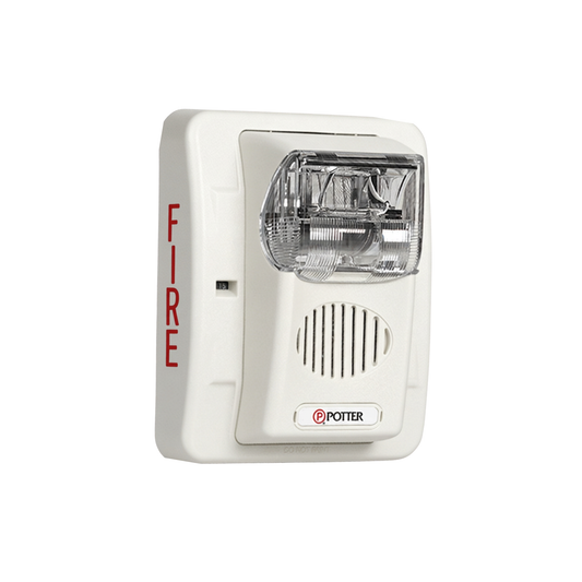 HS-24WW HS-24 Series Selectable Candela Wall Mount Horn Strobe, 24V DC, White